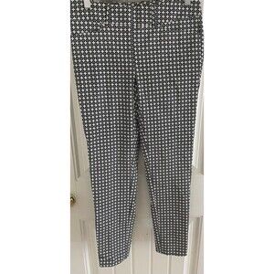 The Limited Women's Black White Print Cross Stretch Ankle Pants Size 0